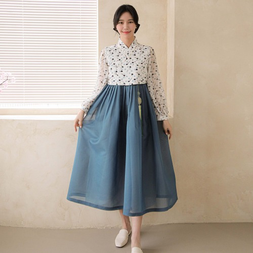Min Han-bok Melody No. 12 Women&#039;s Measuring Cholic Dress Women&#039;s Improved Fusion Waist Skirt Dress daily hanbok