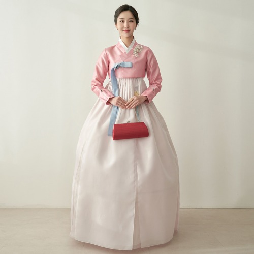 White Hanbok 385 Luxury Solo Female Wedding Guest Adult Female Elegant Traditional Hanbok