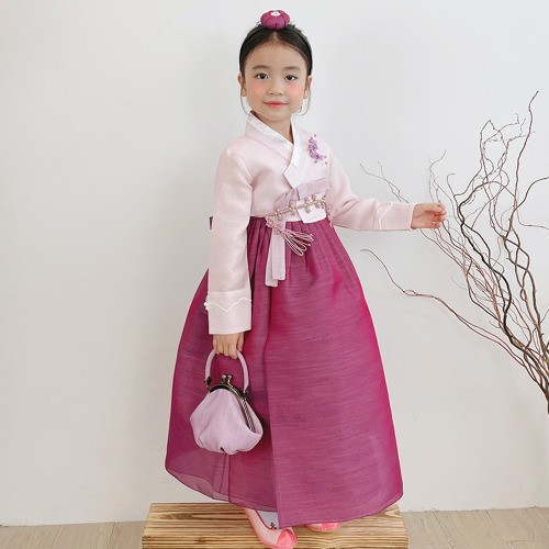 Minhanbok Jadua Ci Premium Traditional Girls&#039; High-Quality Hanbok Facilities Children&#039;s First Birthday Baby Dress