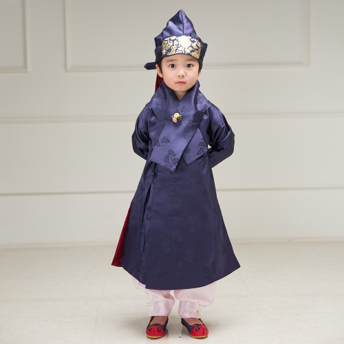 Min Han-bok Traditional Sungkyunkwan Scroll Premium Traditional Boys High-Quality Hanbok Facility Children&#039;s First Birthday Baby Dress Infant