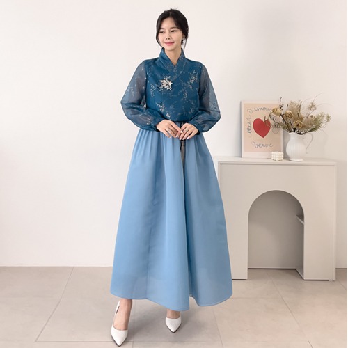 Men&#039;s Hanbok No. 103 Blue Dye Women&#039;s daily hanbok