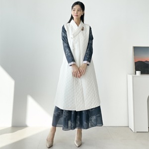 Minhan Clothes Quilted Pleasure Women&#039;s Dress Women&#039;s Modified Fusion Waist Skirt Dress Household Hanbok
